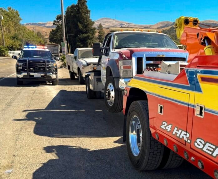 CHP impounds tow truck with suspended operating authority