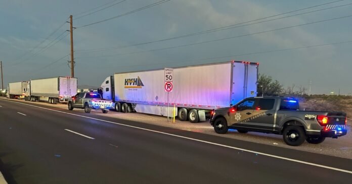 Truck drivers sidelined over fraudulent logs and parking violations in Arizona