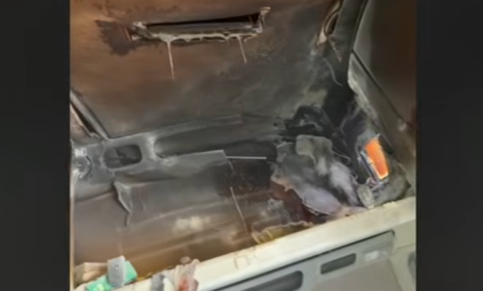 Trucker survives lightning strike that ignited vehicle fire