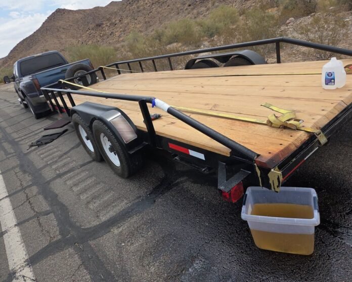Liquid meth seizure: Arizona troopers intercept 106 gallons in towed trailer