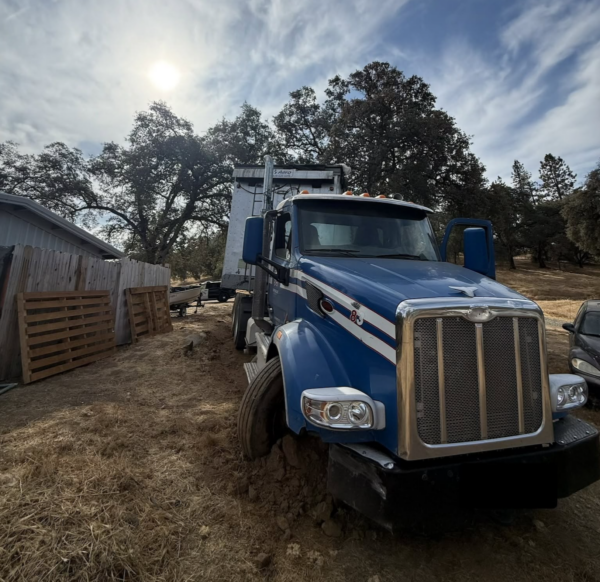 Semi-truck theft leads to high-speed chase and near-miss residential collision