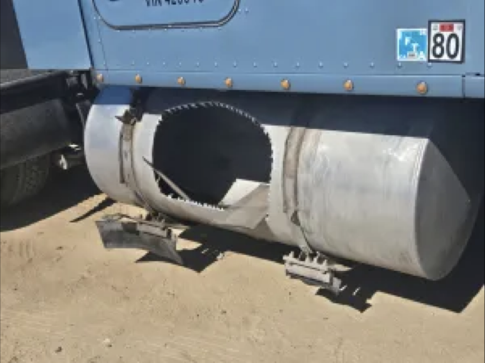 Liquid meth worth $1 million seized from semi-truck fuel tank